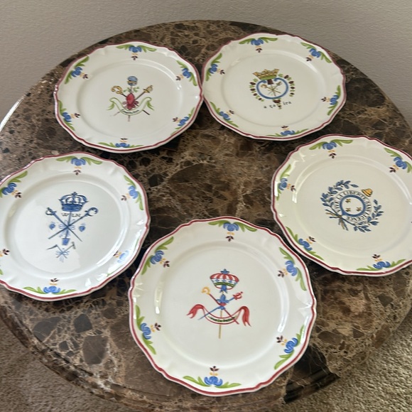 Saint Amand Liberte Hand Painted Plate—Vintage—BEAUTIFUL!!  Great Vintage Cond! - Picture 12 of 16